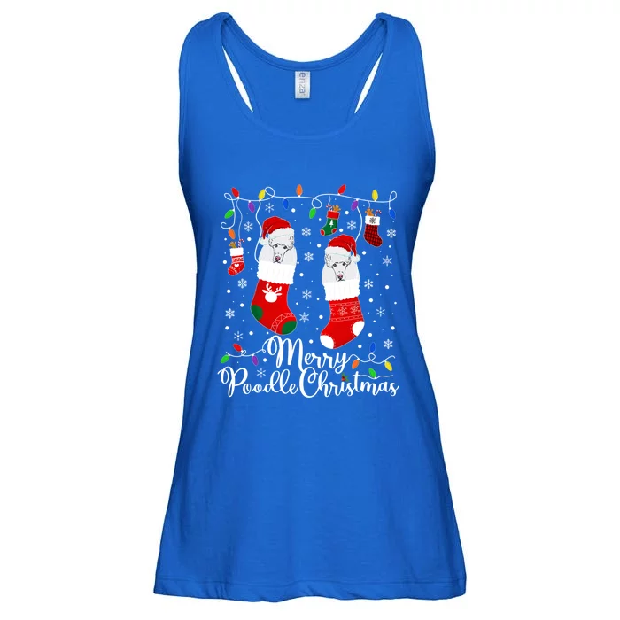 Merry Poodle Christmas Poodle Xmas Party Poodle Cool Gift Ladies Essential Flowy Tank