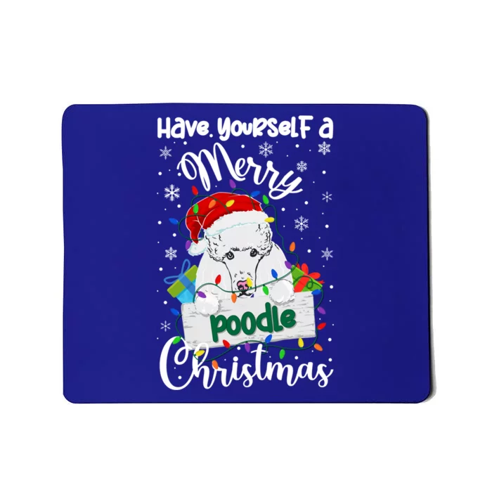 Merry Poodle Christmas Poodle Xmas Party Poodle Gift Mousepad