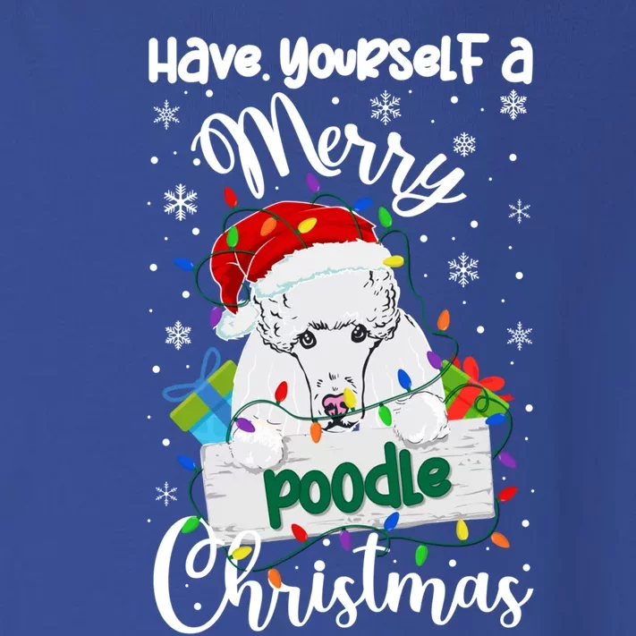 Merry Poodle Christmas Poodle Xmas Party Poodle Gift Toddler Long Sleeve Shirt