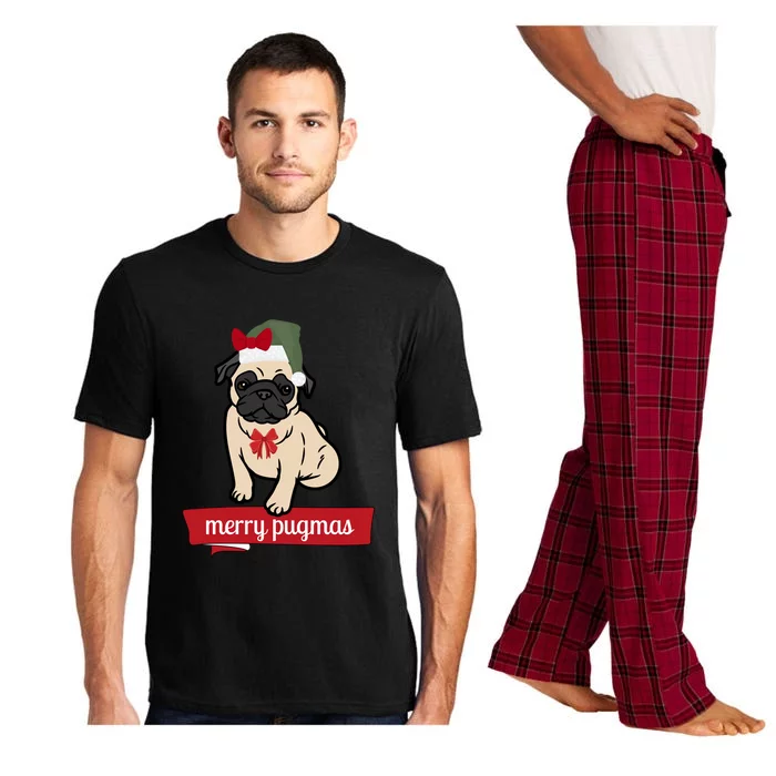 Merry Pugmas Christmas Funny Dog Santa Pug Santa Hat Pajama Set