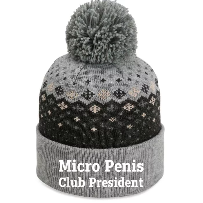 Micro Penis Club President Joke The Baniff Cuffed Pom Beanie