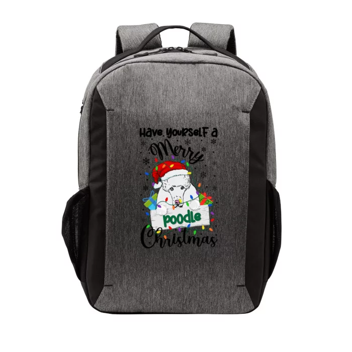 Merry Poodle Christmas Poodle Xmas Party Poodle Gift Vector Backpack