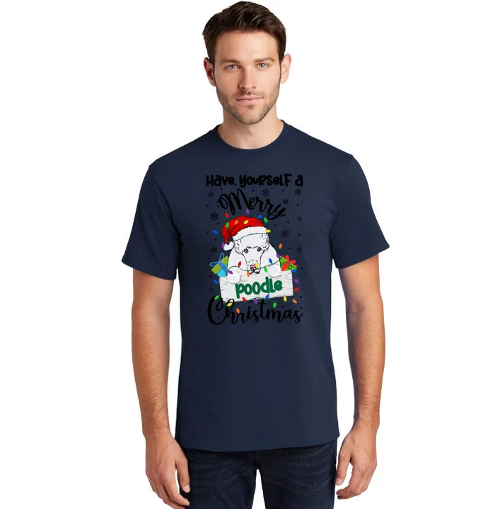 Merry Poodle Christmas Poodle Xmas Party Poodle Gift Tall T-Shirt