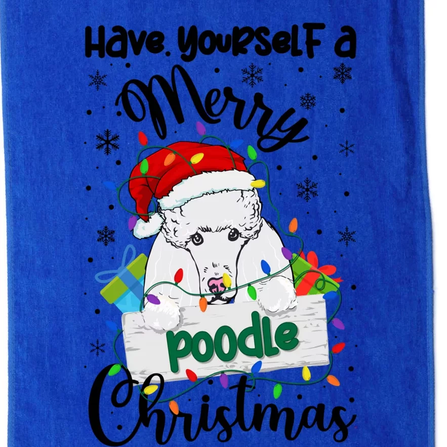 Merry Poodle Christmas Poodle Xmas Party Poodle Gift Platinum Collection Golf Towel