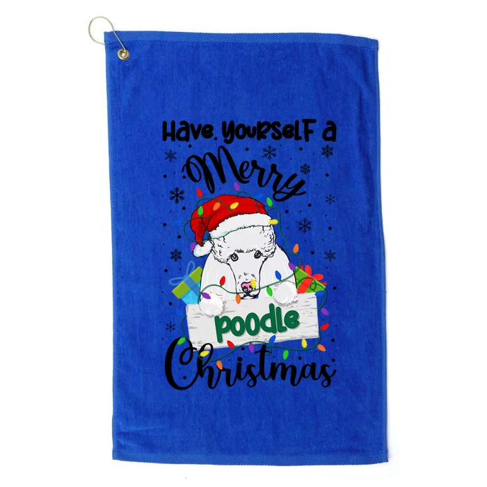 Merry Poodle Christmas Poodle Xmas Party Poodle Gift Platinum Collection Golf Towel