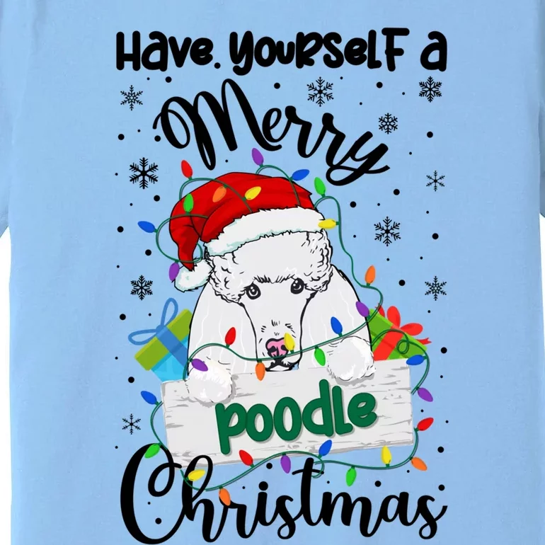 Merry Poodle Christmas Poodle Xmas Party Poodle Gift Premium T-Shirt