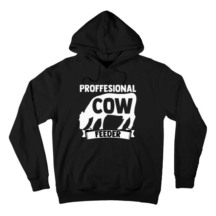 Mooing Professional Cow Feeder Calf Lover Barn Ranch Owner Tall Hoodie