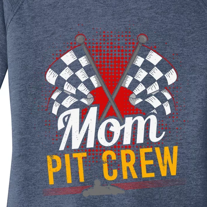 Mom Pit Crew Great Gift Pit Crew Gift Pit Crew Meaningful Gift Women's Perfect Tri Tunic Long Sleeve Shirt