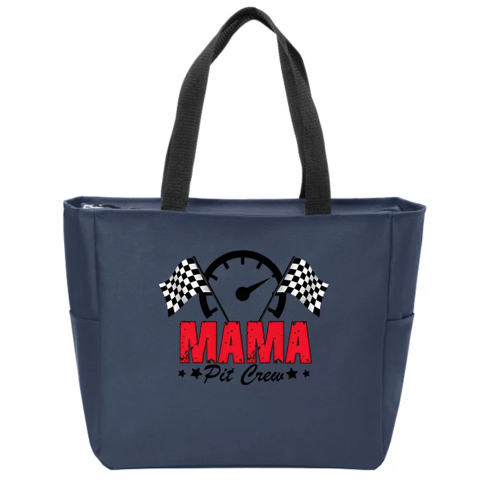 Mama Pit Crew Family Matching Pit Crew Mother's Day Mom Racing Zip Tote Bag