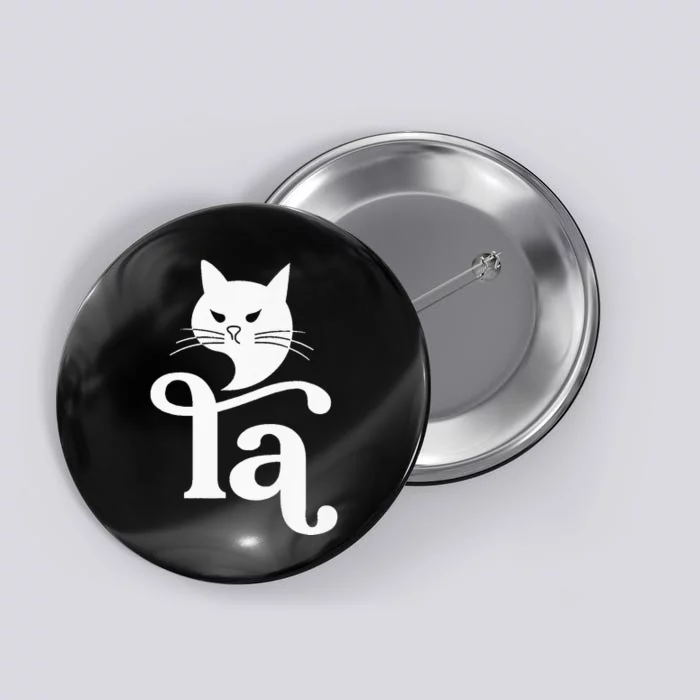 Madam President Comma La Cat Lady Kamala Funny Cat Ladies Premium Button