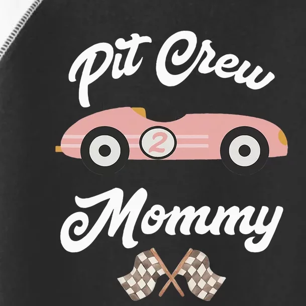 Mommy Pit Crew Race Car Birthday Girl Party Racing Toddler Fine Jersey T-Shirt