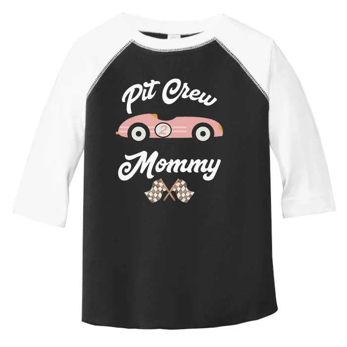 Mommy Pit Crew Race Car Birthday Girl Party Racing Toddler Fine Jersey T-Shirt