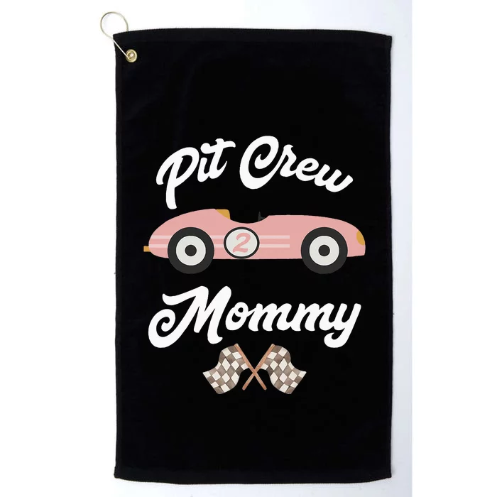 Mommy Pit Crew Race Car Birthday Girl Party Racing Platinum Collection Golf Towel