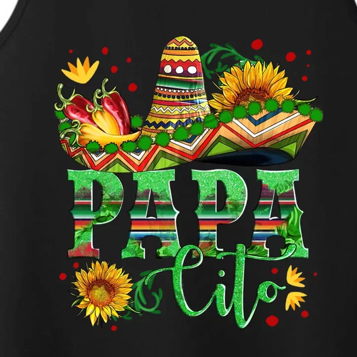 Mexican Papa Cito Flower Sunhat Cute Gift Performance Tank