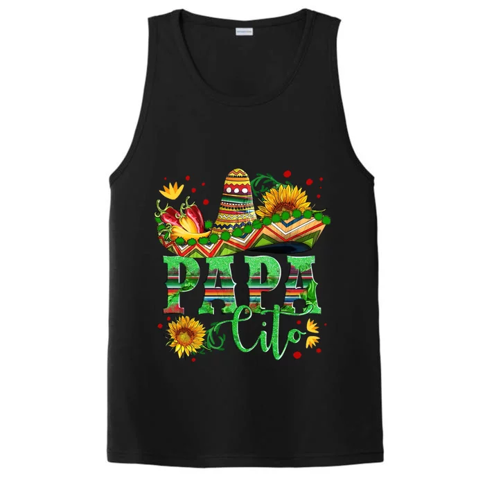 Mexican Papa Cito Flower Sunhat Cute Gift Performance Tank