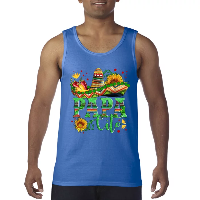 Mexican Papa Cito Flower Sunhat Cute Gift Tank Top