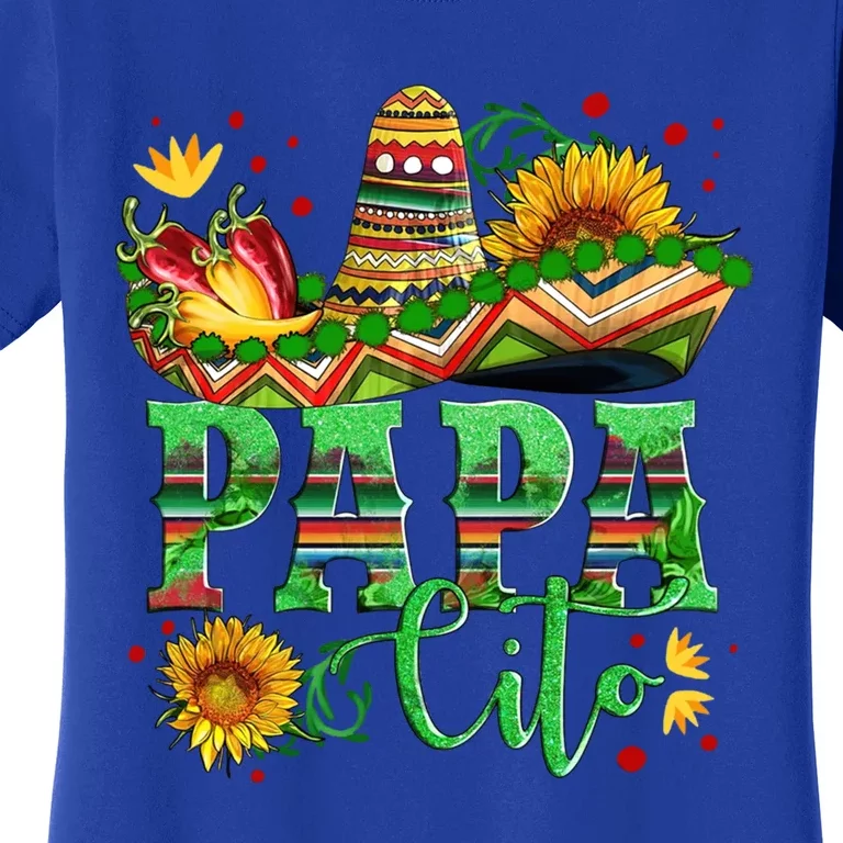 Mexican Papa Cito Flower Sunhat Cute Gift Women's T-Shirt