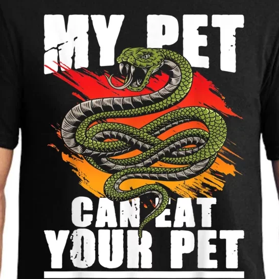 My Pet Can Eat Your Pet Snake Reptile Lover Herpetologist Pajama Set