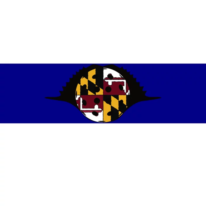 Maryland Pickleball Crab Flag Icon Gift Bumper Sticker