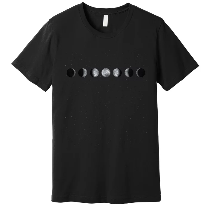 Moon Phase Cycle Phases Of The Moon Astronomy Premium T-Shirt