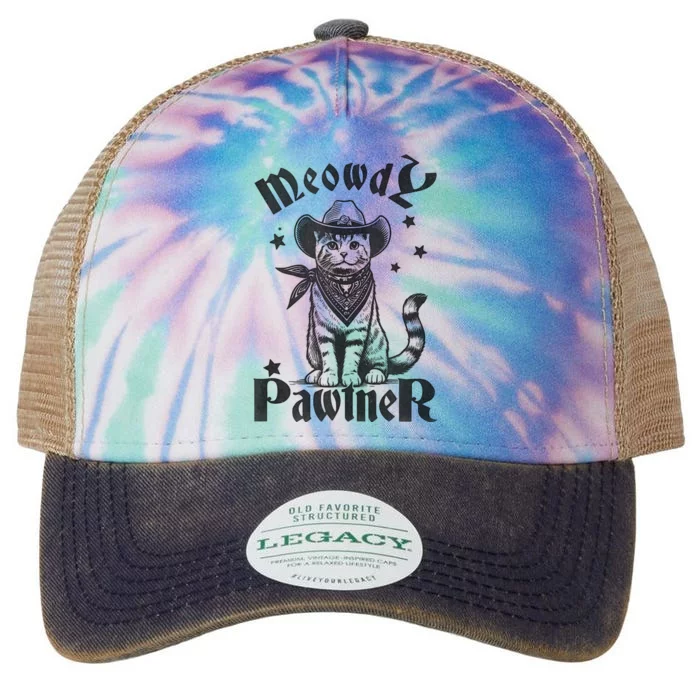 Meowdy Pawtner Country Gothic Aunty Cat Legacy Tie Dye Trucker Hat