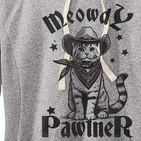 Meowdy Pawtner Country Gothic Aunty Cat Women's Fleece Hoodie