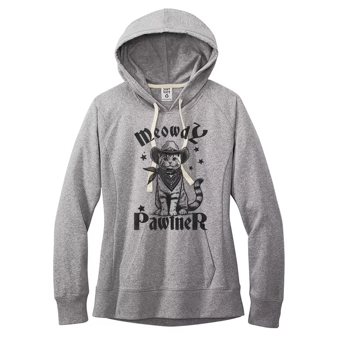 Meowdy Pawtner Country Gothic Aunty Cat Women's Fleece Hoodie