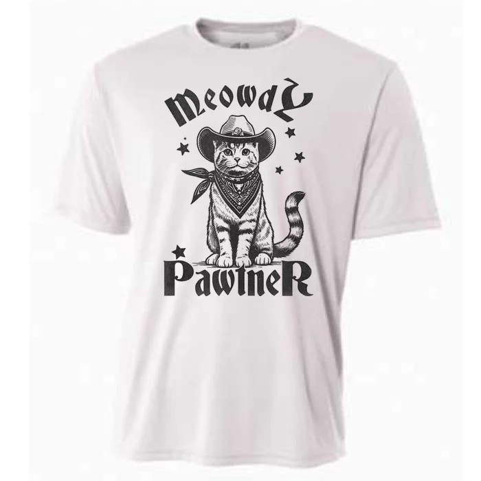 Meowdy Pawtner Country Gothic Aunty Cat Cooling Performance Crew T-Shirt