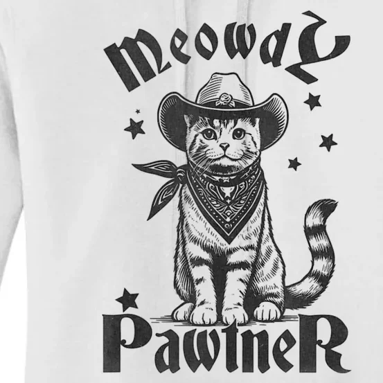 Meowdy Pawtner Country Gothic Aunty Cat Women's Pullover Hoodie