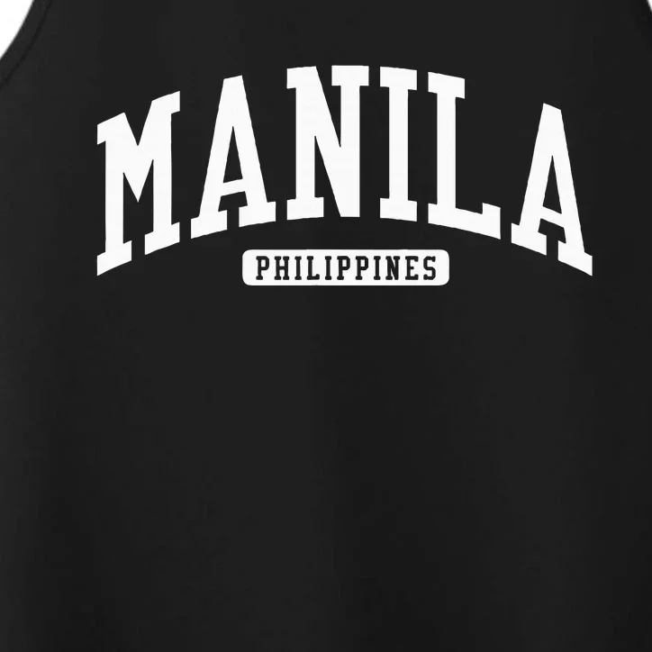 Manila Philippines College University Style Performance Tank