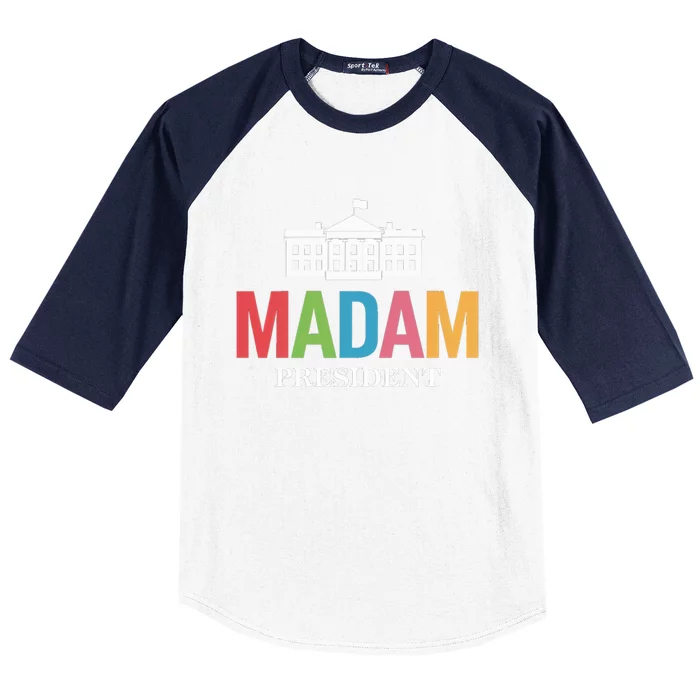 Madam President Colorful White House Politics Power Gift Baseball Sleeve Shirt