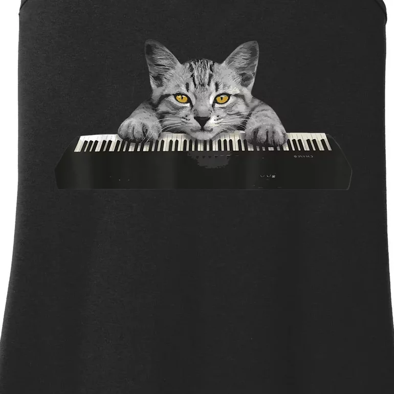 Musician Piano Cat T For Music Lovers Ladies Essential Tank