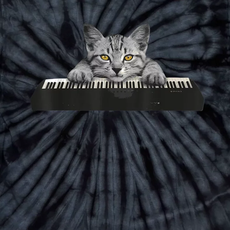 Musician Piano Cat T For Music Lovers Tie-Dye T-Shirt