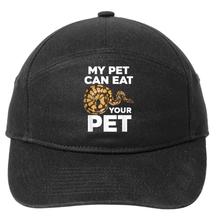 My Pet Can Eat Your Pet Funny Pet Snake 7-Panel Snapback Hat