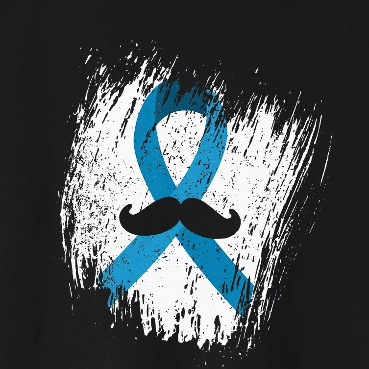 Moustache Prostate Cancer Awareness Women's Crop Top Tee