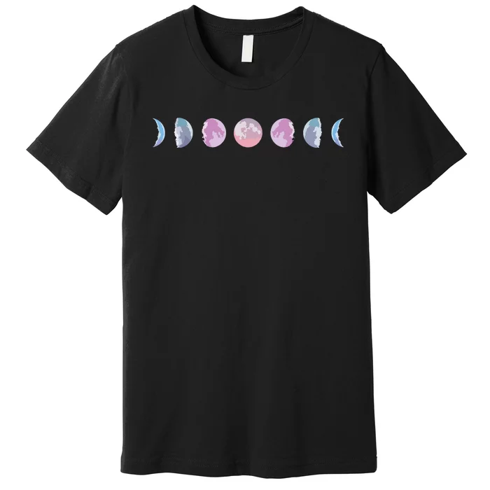 Moon Phases Colorful Moon Phases Premium T-Shirt