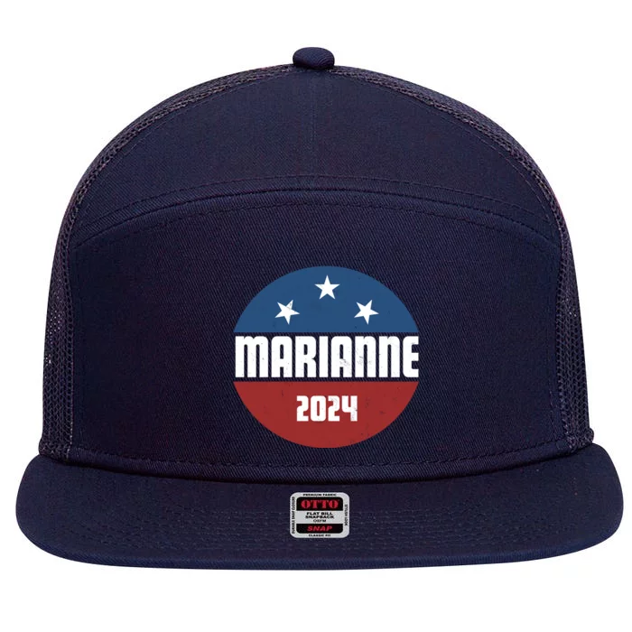 Marianne Presidential Candidate 2024 7 Panel Mesh Trucker Snapback Hat