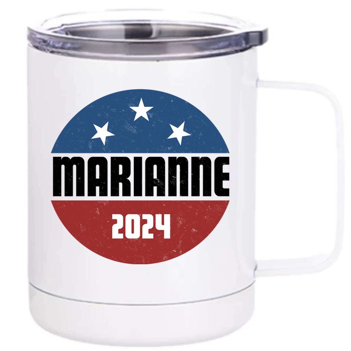 Marianne Presidential Candidate 2024 Front & Back 12oz Stainless Steel Tumbler Cup