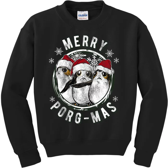 Merry Porgmas Christmas Holiday Kids Sweatshirt