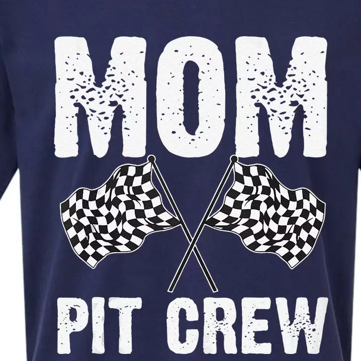 Mom Pit Crew Racing Costume Gift Funny Racer MotherS Day Sueded Cloud Jersey T-Shirt