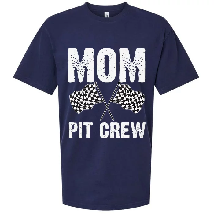 Mom Pit Crew Racing Costume Gift Funny Racer MotherS Day Sueded Cloud Jersey T-Shirt