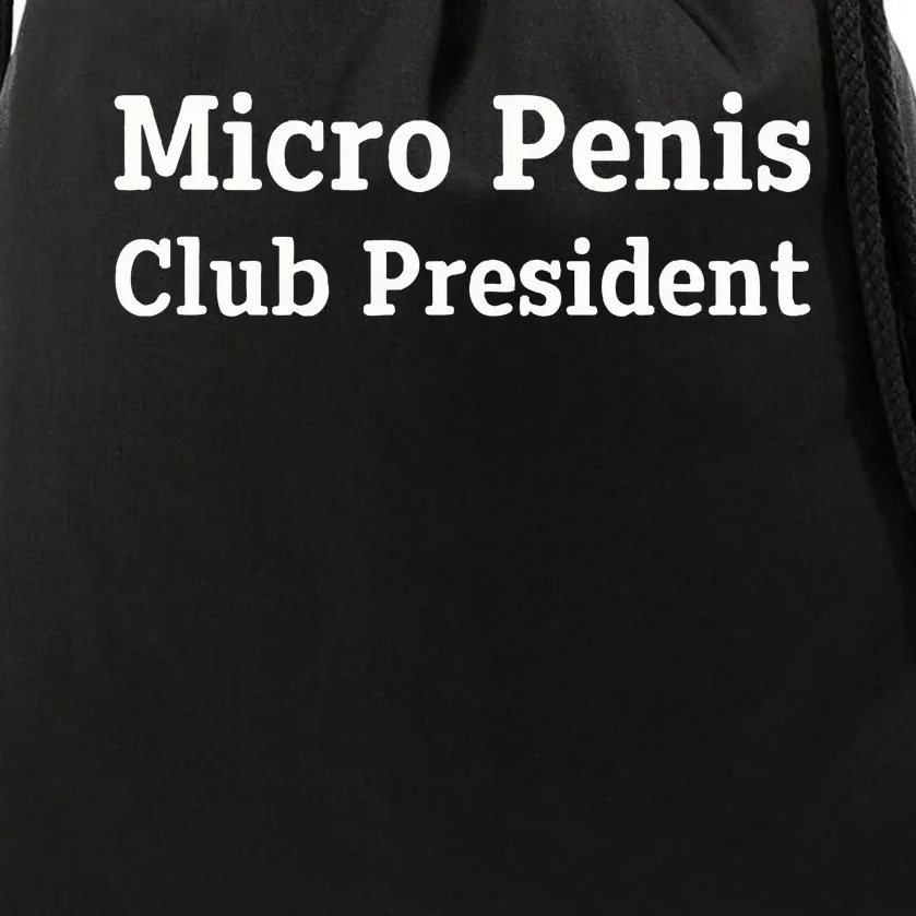 Micro Penis Club President Joke Drawstring Bag