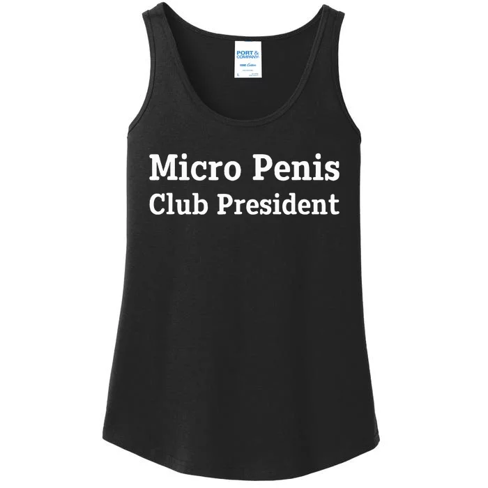 Micro Penis Club President Joke Ladies Essential Tank