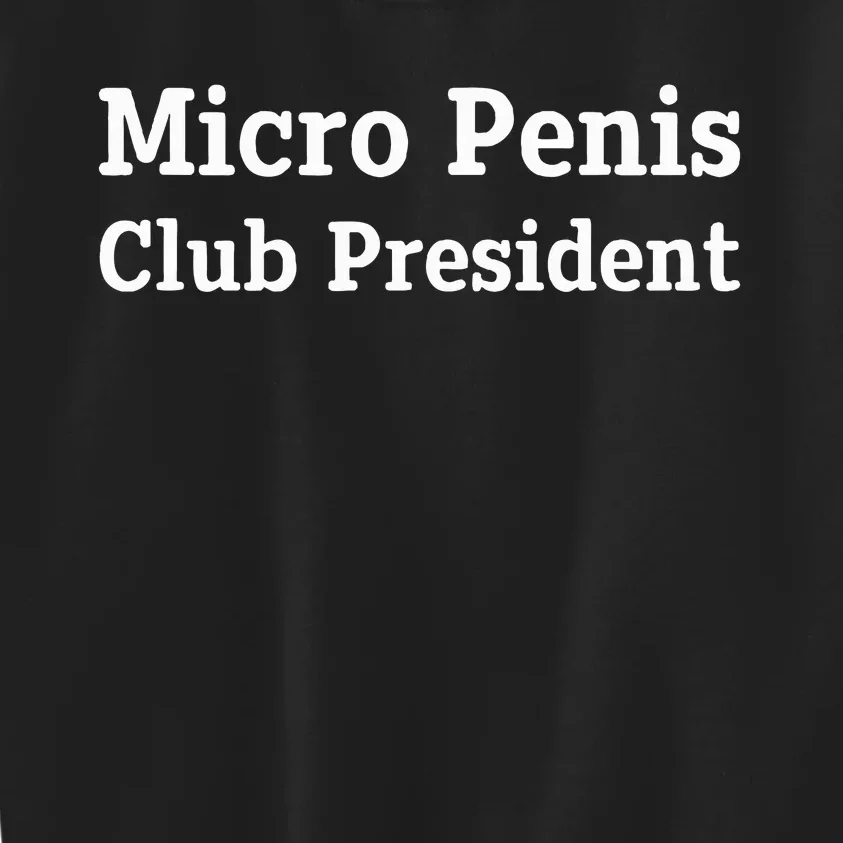 Micro Penis Club President Joke Kids Sweatshirt