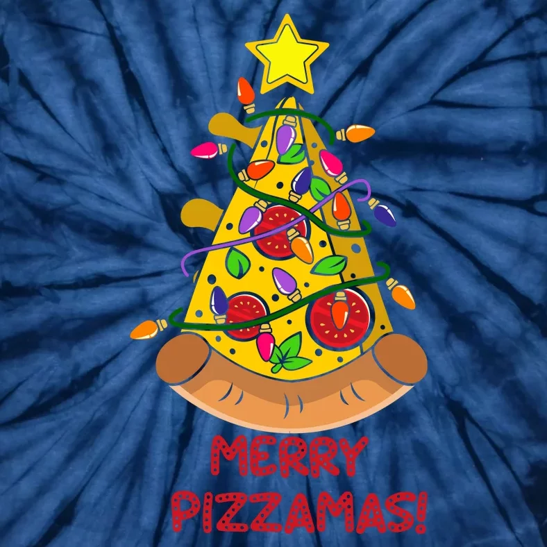 Merry Pizzamas Christmas Pizza Lover Gift Tie-Dye T-Shirt