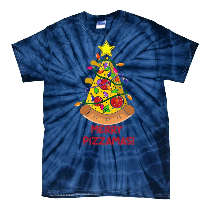 Merry Pizzamas Christmas Pizza Lover Gift Tie-Dye T-Shirt