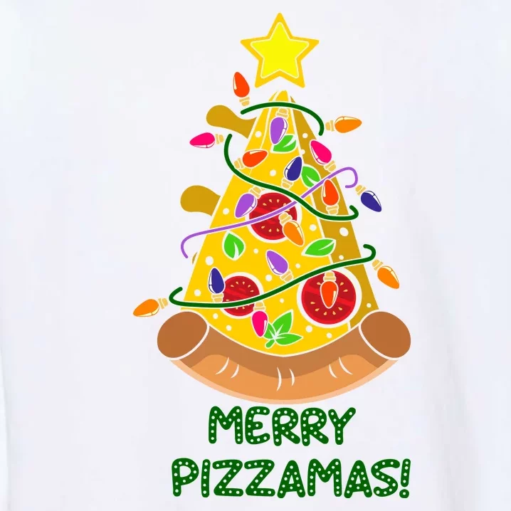 Merry Pizzamas Christmas Pizza Lover Gift Garment-Dyed Sweatshirt