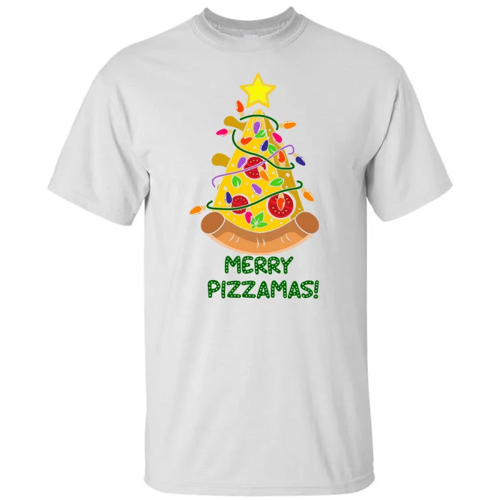 Merry Pizzamas Christmas Pizza Lover Gift Tall T-Shirt