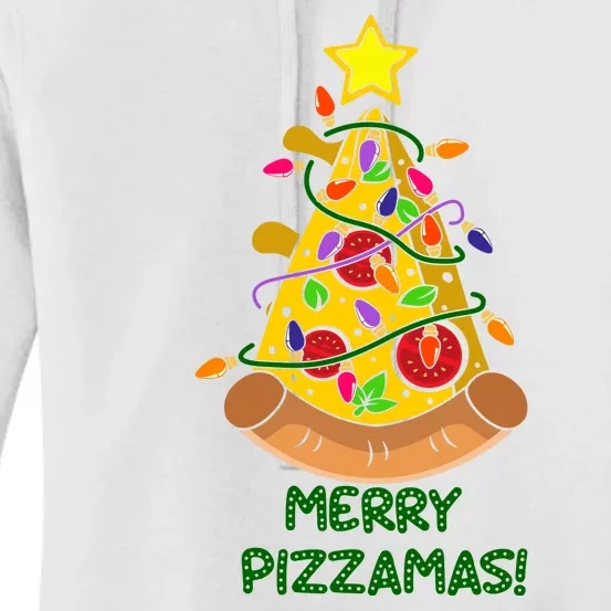 Merry Pizzamas Christmas Pizza Lover Gift Women's Pullover Hoodie