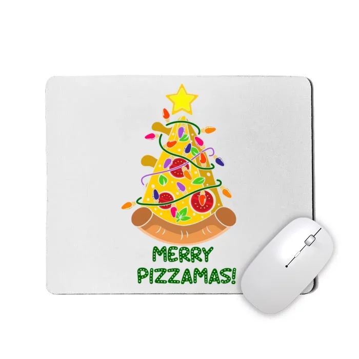 Merry Pizzamas Christmas Pizza Lover Gift Mousepad